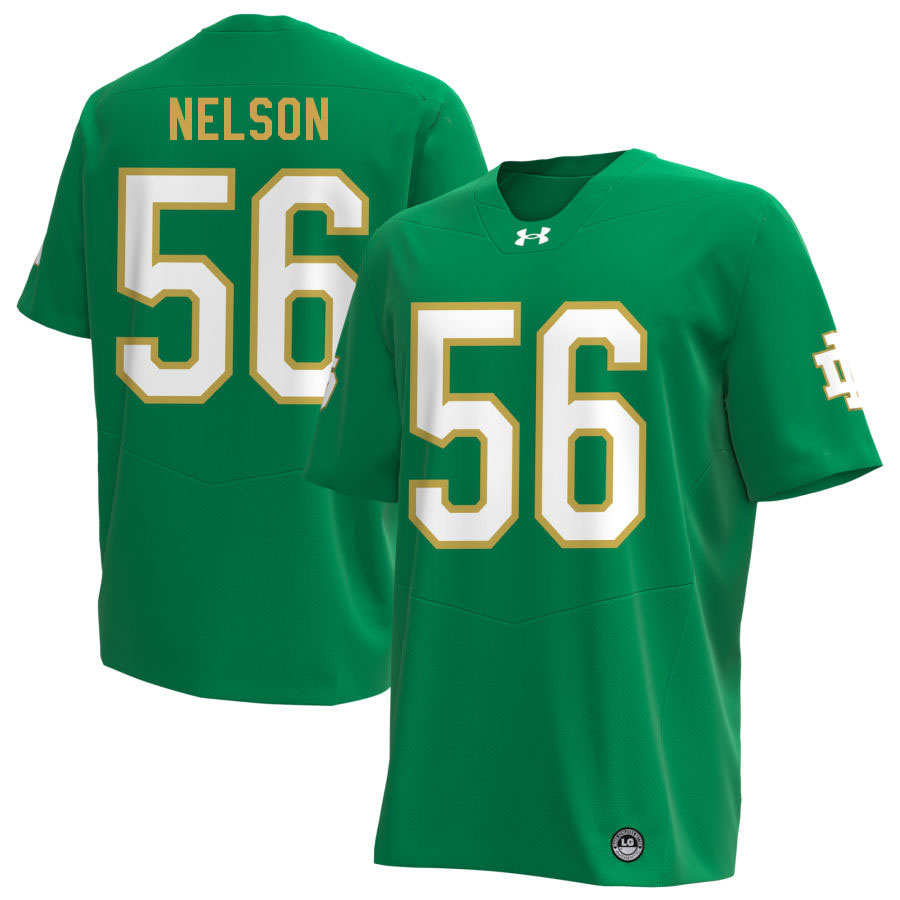 Quenton Nelson Notre Dame Jerseys, UND Fighting Irish College Football Apparels Stitched-Green